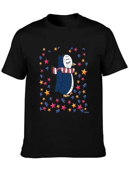 Penguin Star T-Shirt: Whimsical Winter Style