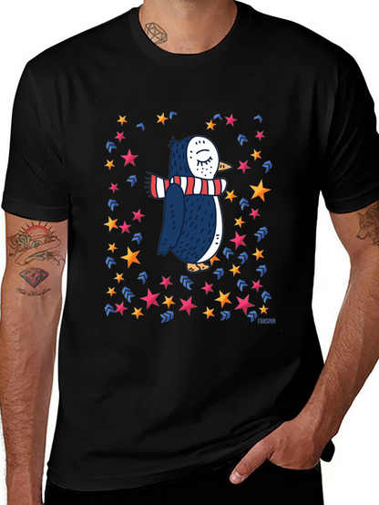Penguin Star T-Shirt: Whimsical Winter Style