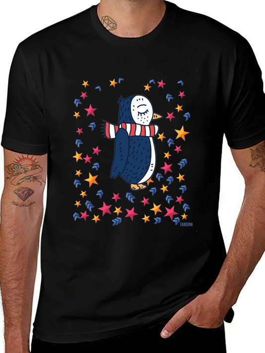 Penguin Star T-Shirt: Whimsical Winter Style