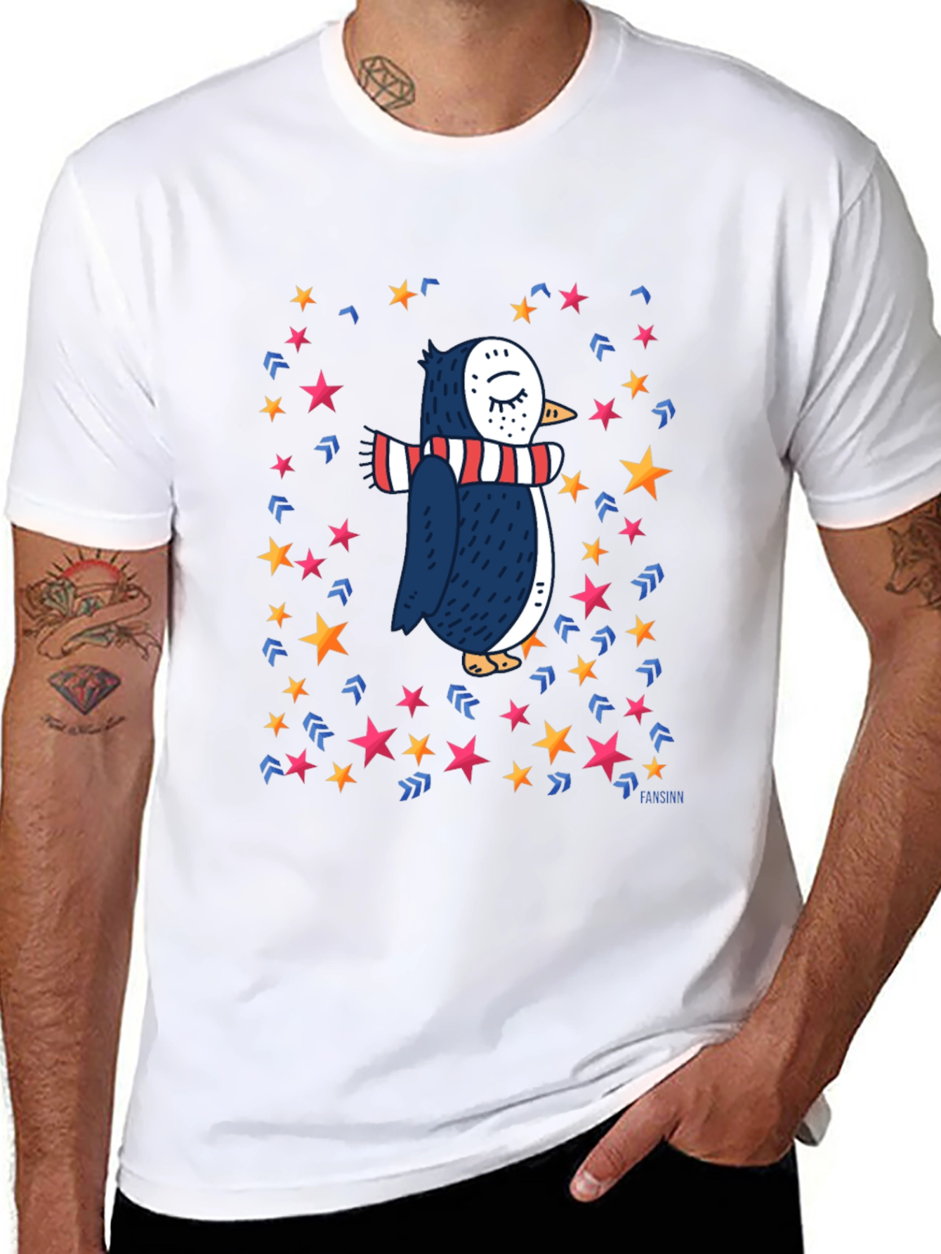 Penguin Star T-Shirt: Whimsical Winter Style