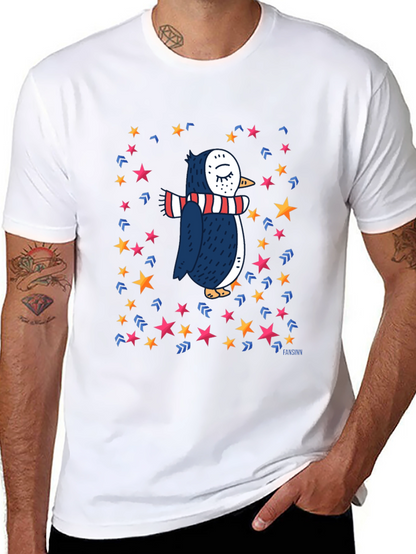 Penguin Star T-Shirt: Whimsical Winter Style