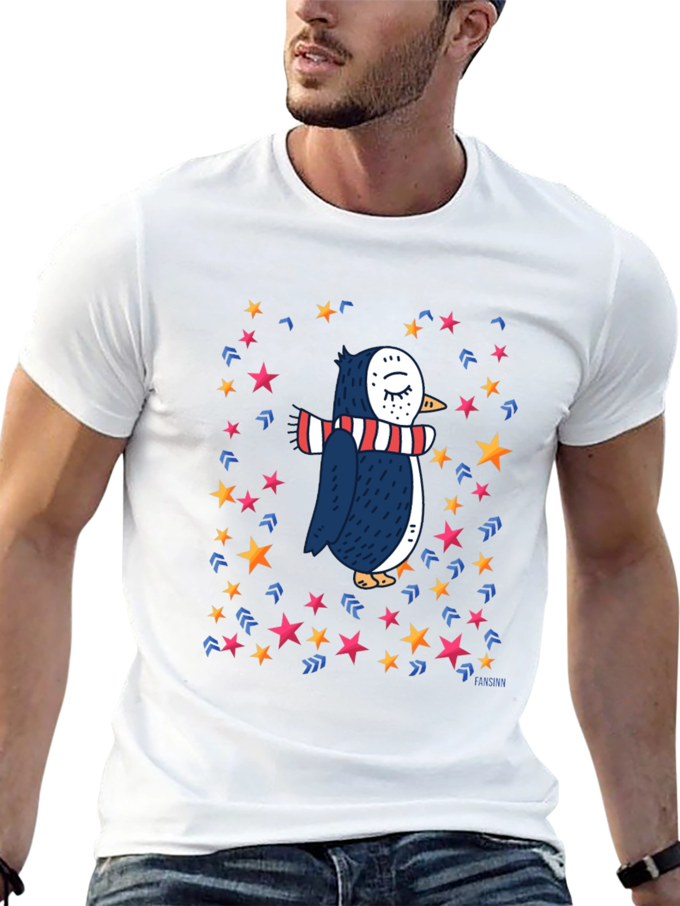 Penguin Star T-Shirt: Whimsical Winter Style