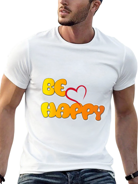 Be Happy Graphic T-Shirt - Black
