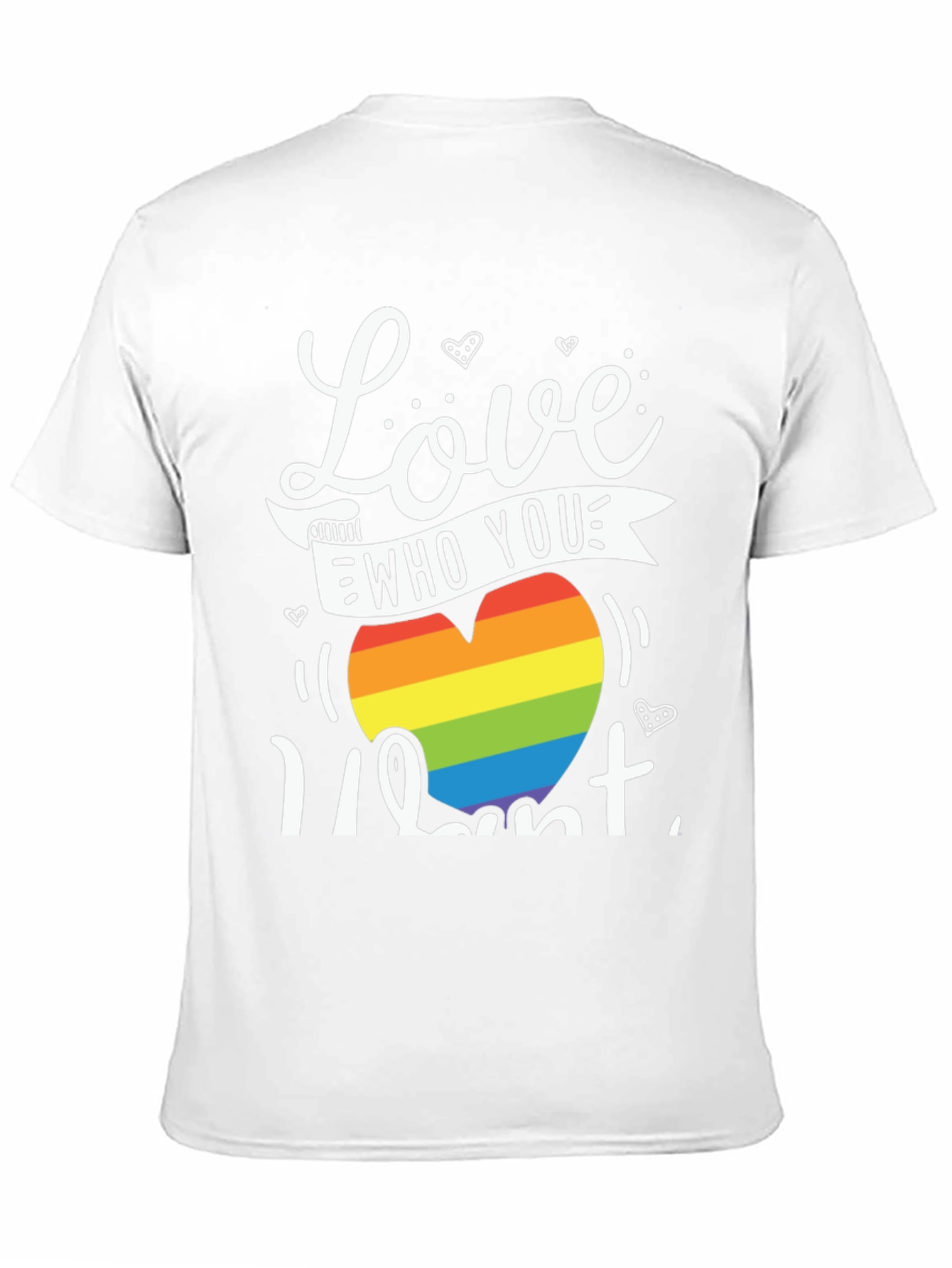 Love Who You Want Rainbow Heart Graphic Tee