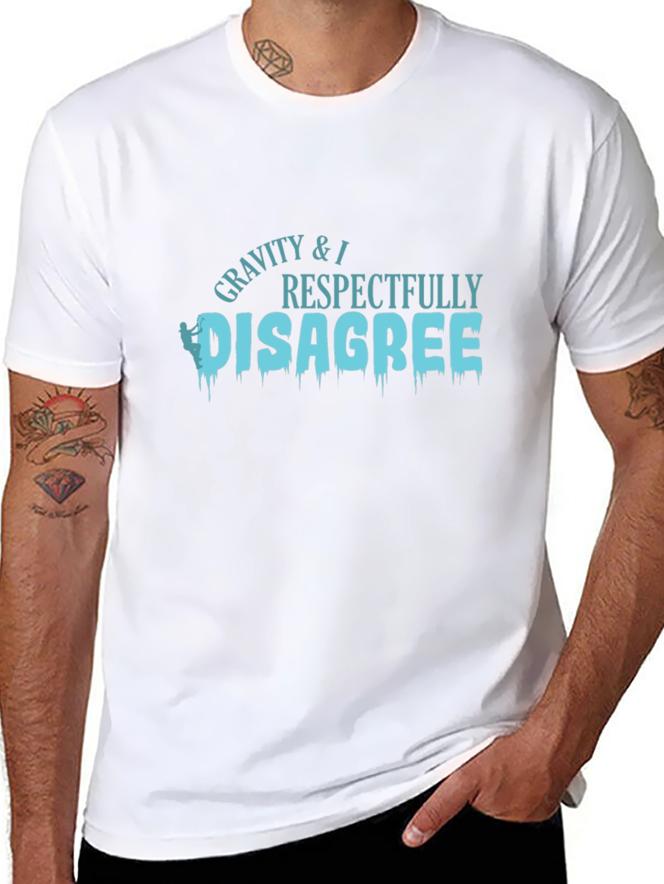 Gravity Disagree Black Graphic T-Shirt