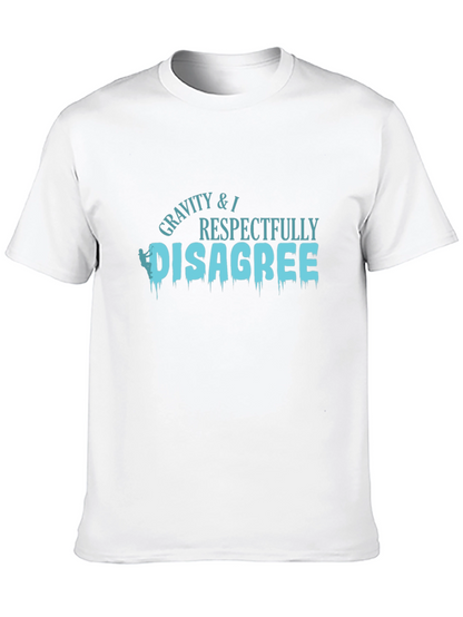 Gravity Disagree Black Graphic T-Shirt