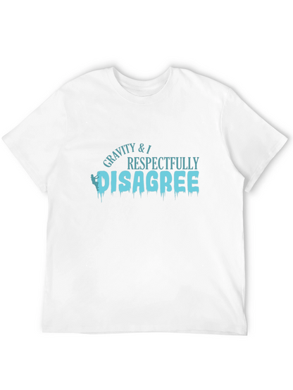 Gravity Disagree Black Graphic T-Shirt
