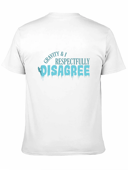 Gravity Disagree Black Graphic T-Shirt