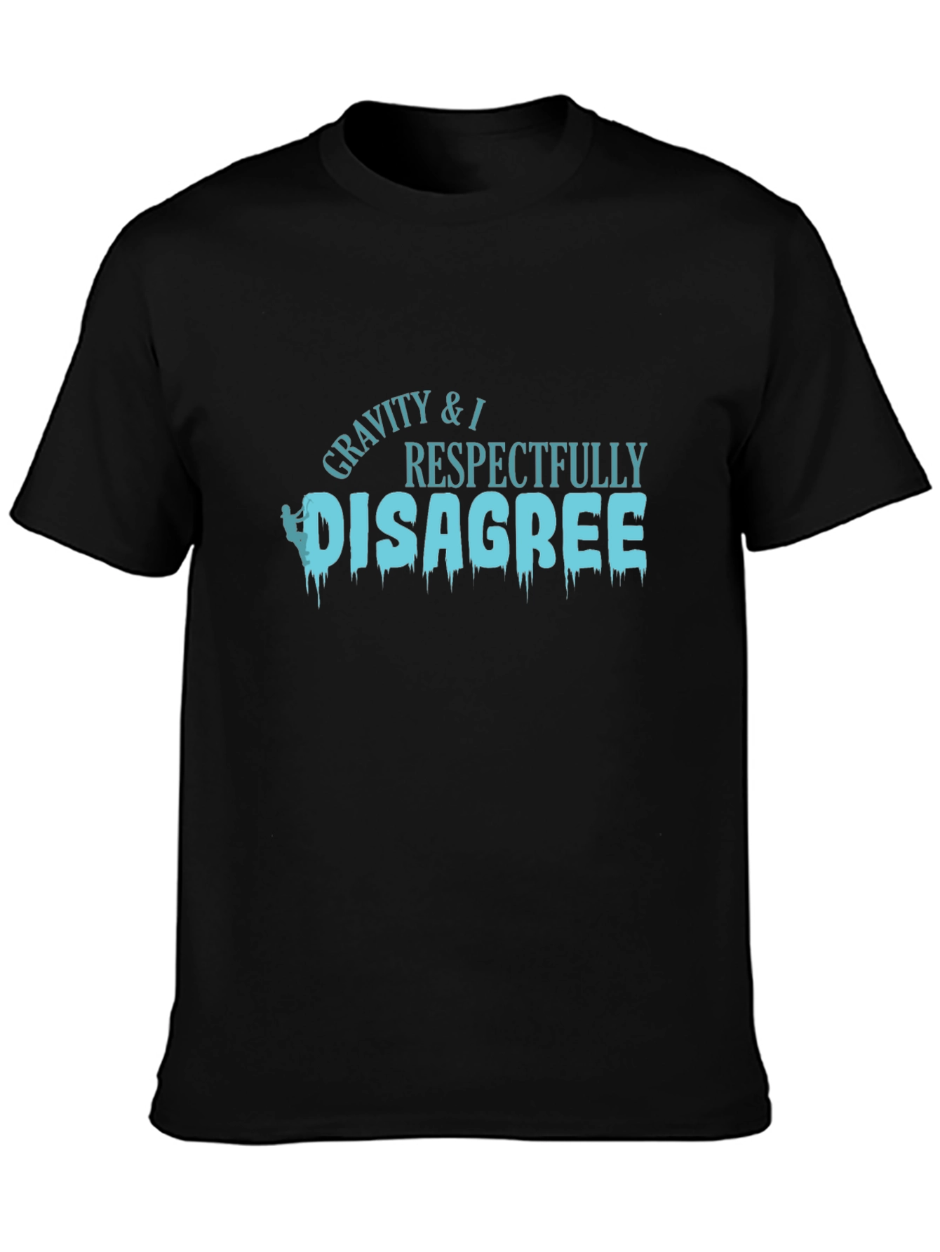 Gravity Disagree Black Graphic T-Shirt