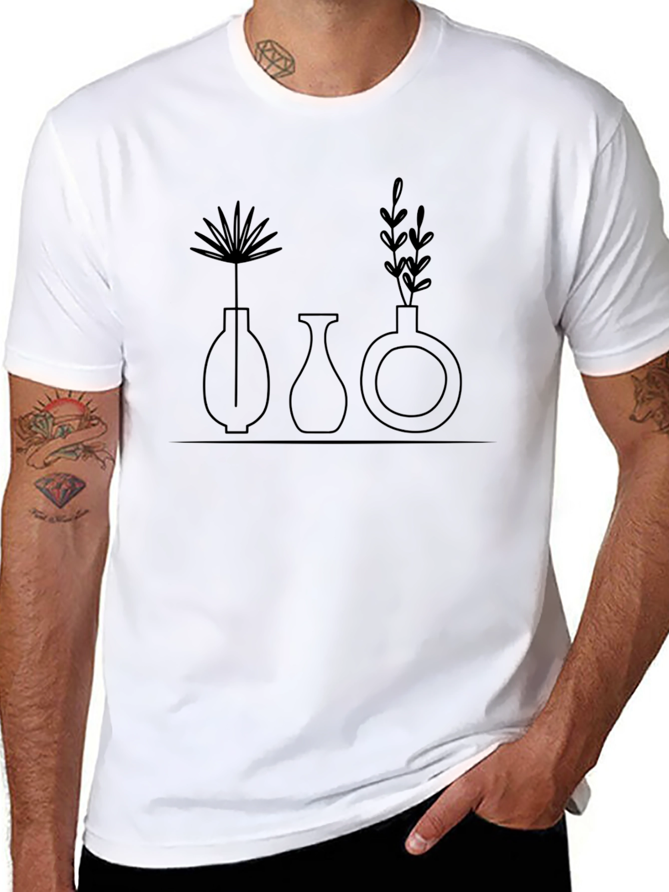 Minimalist Plant Vase Graphic Tee