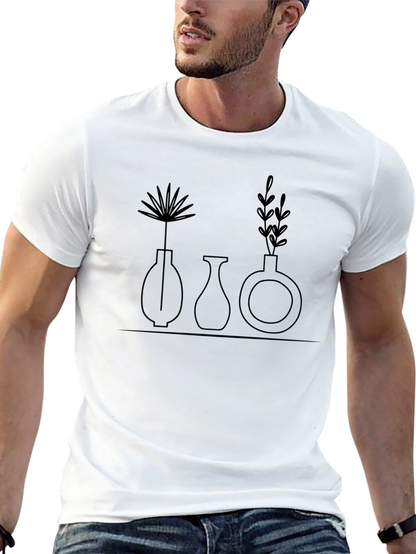 Minimalist Plant Vase Graphic Tee