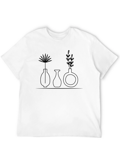Minimalist Plant Vase Graphic Tee