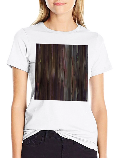 Rustic Wood Grain Graphic Tee - Black