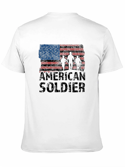 American Soldier Flag Graphic T-Shirt