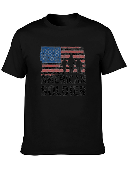 American Soldier Flag Graphic T-Shirt