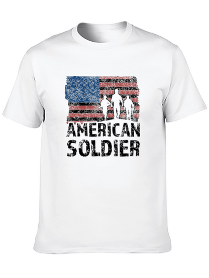 American Soldier Flag Graphic T-Shirt