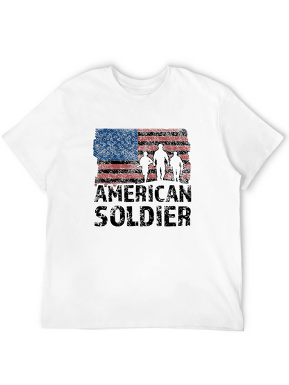 American Soldier Flag Graphic T-Shirt