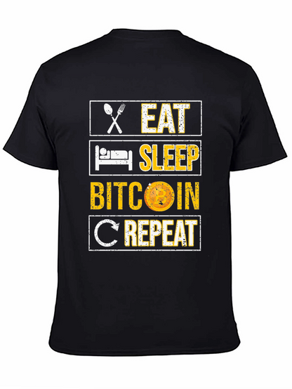 Eat Sleep Bitcoin Repeat Graphic Tee
