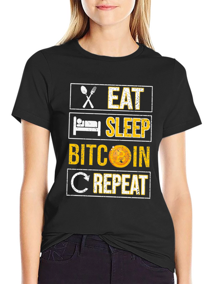 Eat Sleep Bitcoin Repeat Graphic Tee