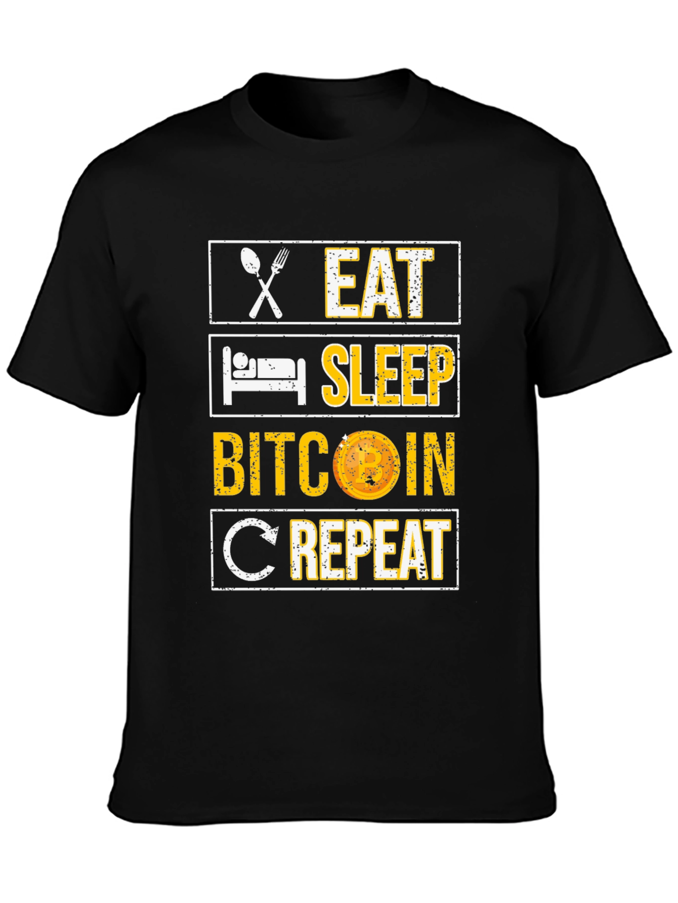Eat Sleep Bitcoin Repeat Graphic Tee