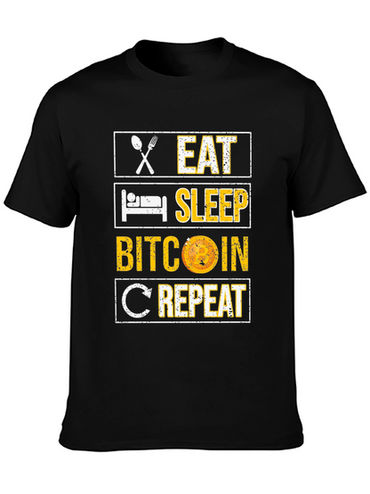 Eat Sleep Bitcoin Repeat Graphic Tee