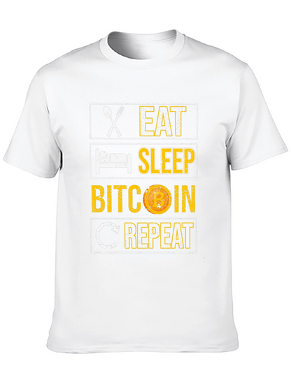 Eat Sleep Bitcoin Repeat Graphic Tee