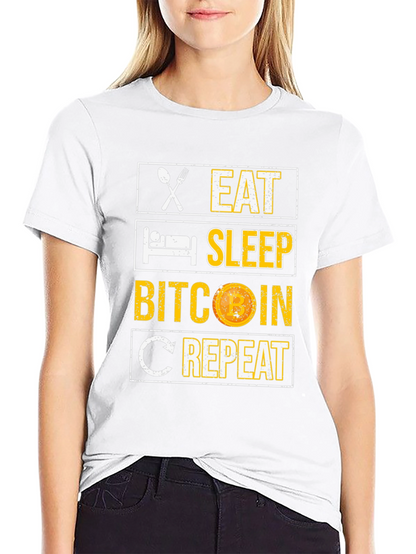 Eat Sleep Bitcoin Repeat Graphic Tee