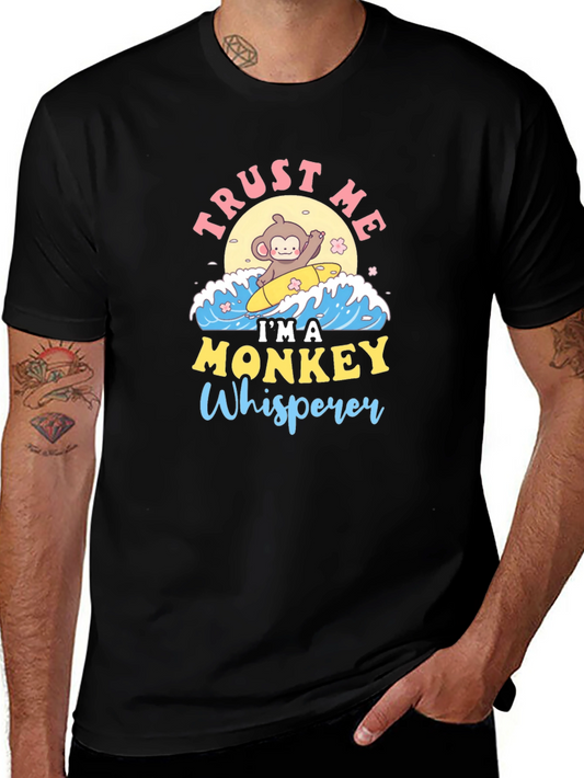 Monkey Whisperer T-Shirt - Cute Surfing Monkey Design