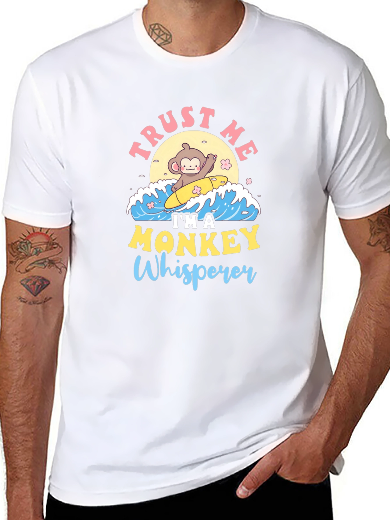 Monkey Whisperer T-Shirt - Cute Surfing Monkey Design