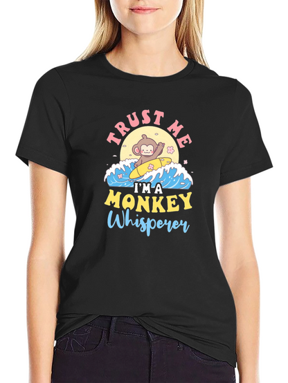 Monkey Whisperer T-Shirt - Cute Surfing Monkey Design