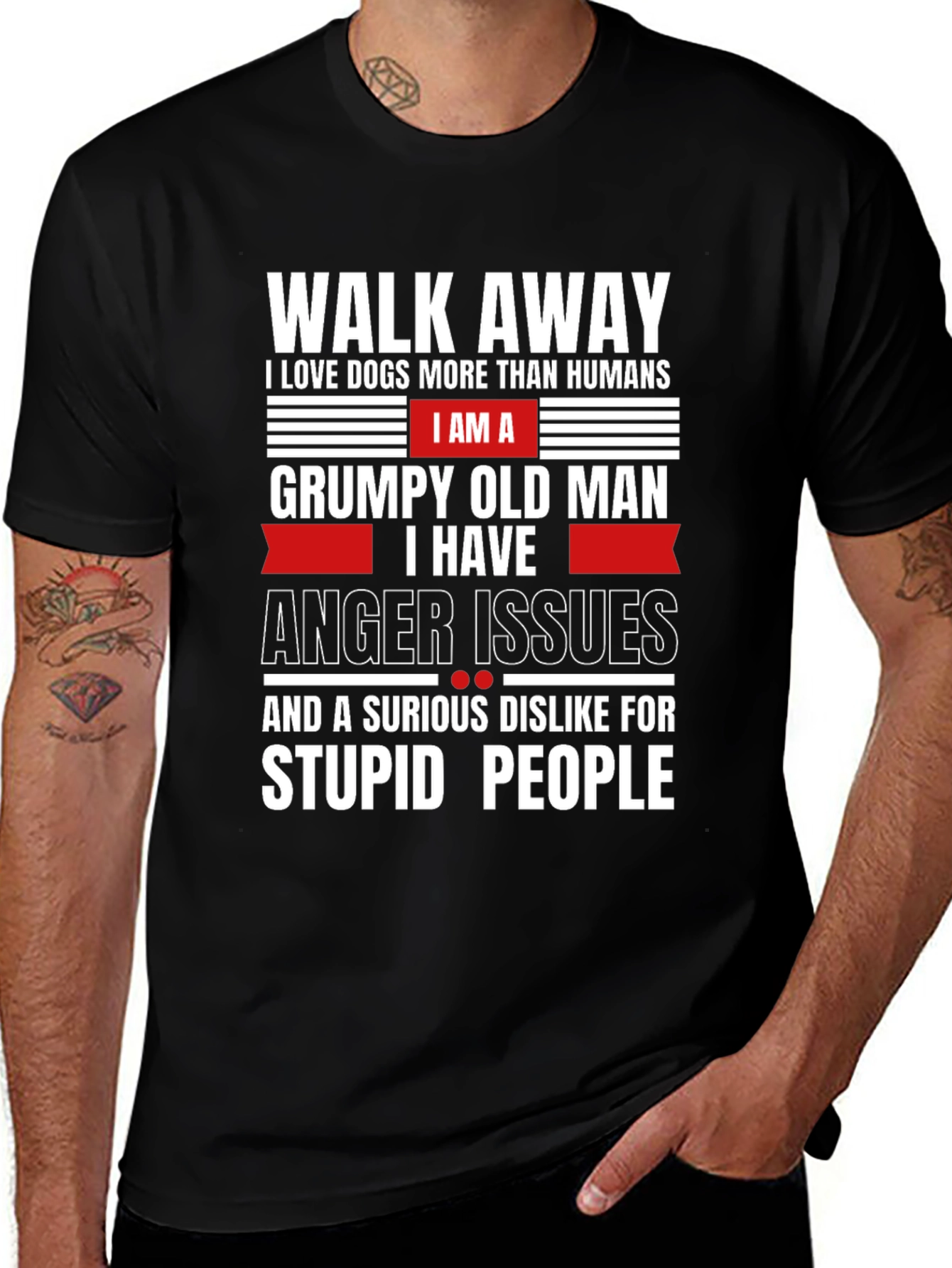 Grumpy Old Man Dog Lover T-Shirt