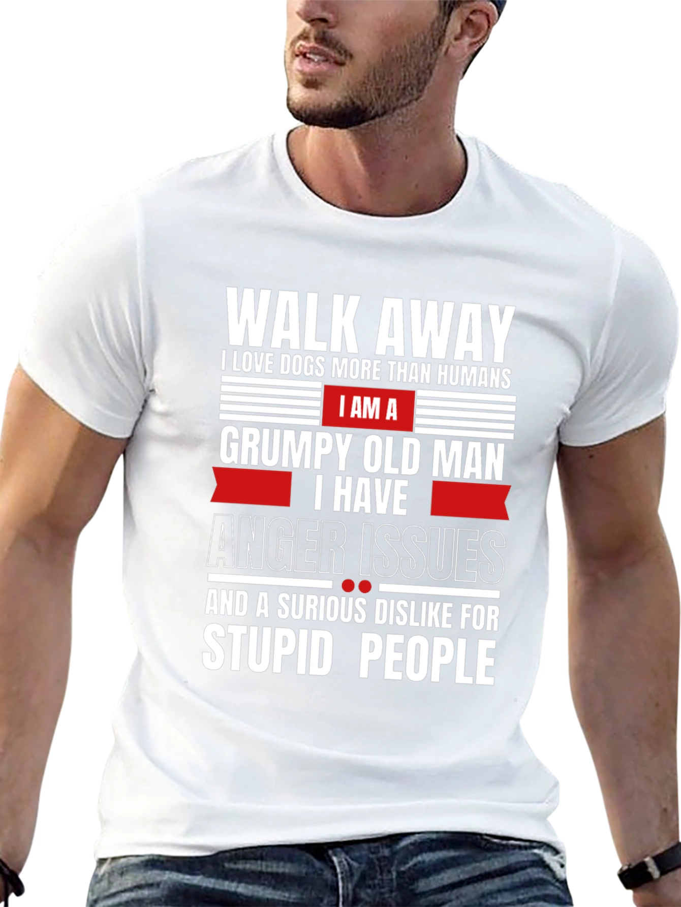 Grumpy Old Man Dog Lover T-Shirt