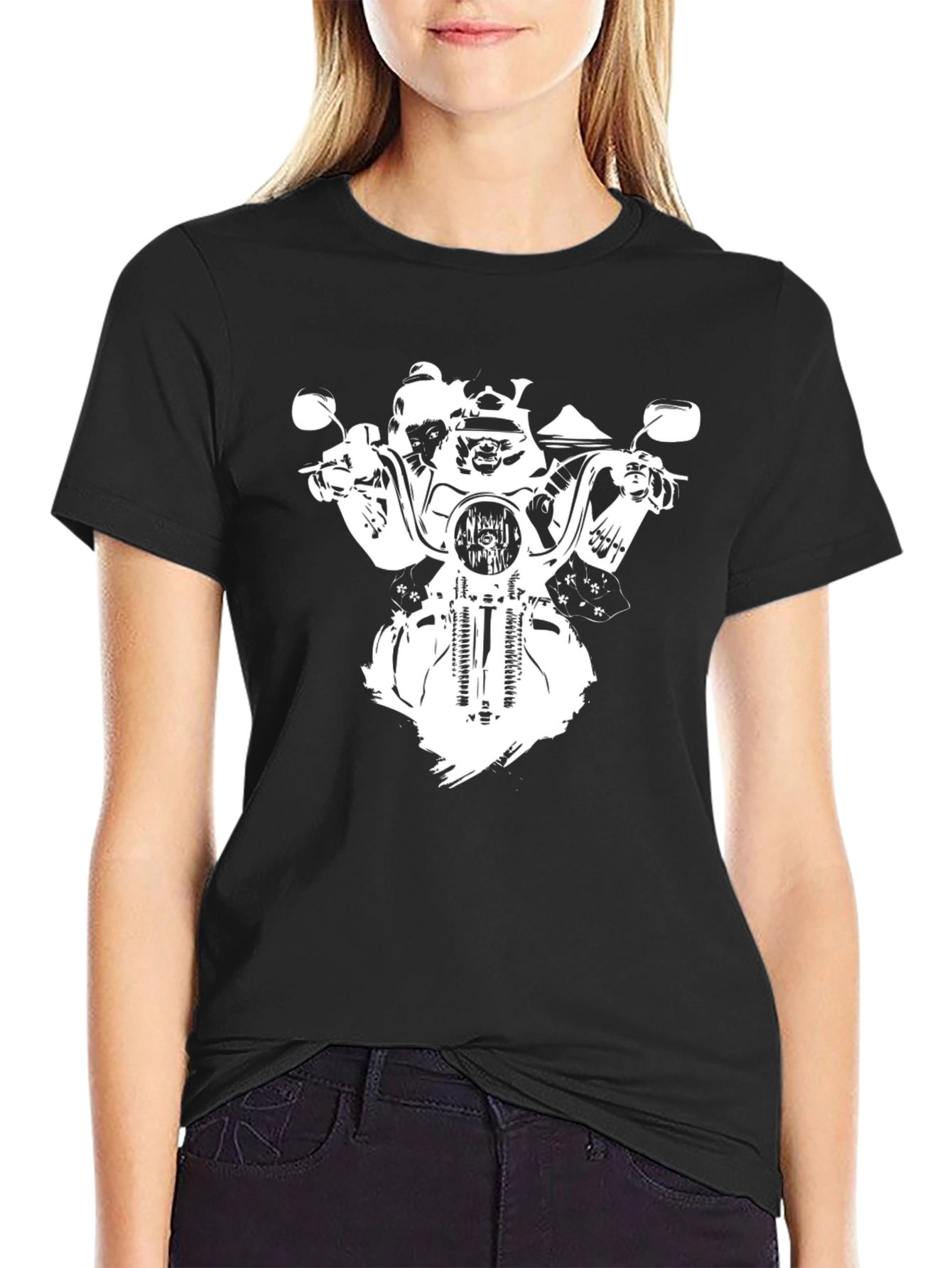 Skull Rider Graphic Tee - Black