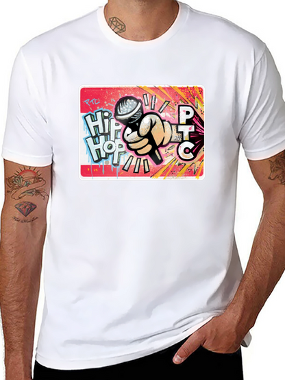 Hip Hop Microphone Graphic T-Shirt