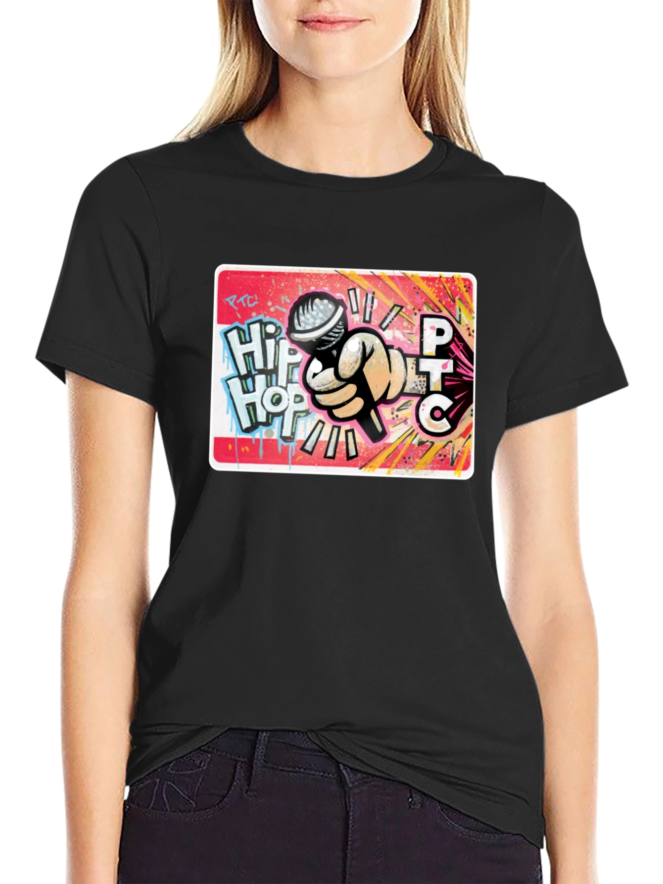 Hip Hop Microphone Graphic T-Shirt