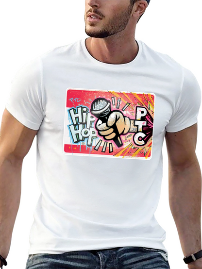 Hip Hop Microphone Graphic T-Shirt
