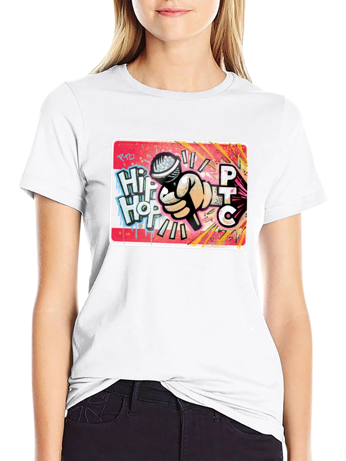 Hip Hop Microphone Graphic T-Shirt