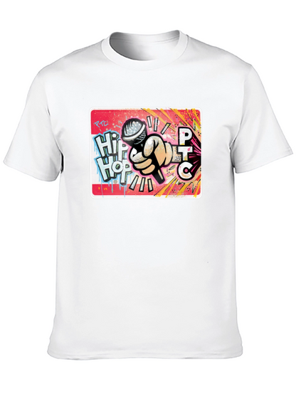 Hip Hop Microphone Graphic T-Shirt