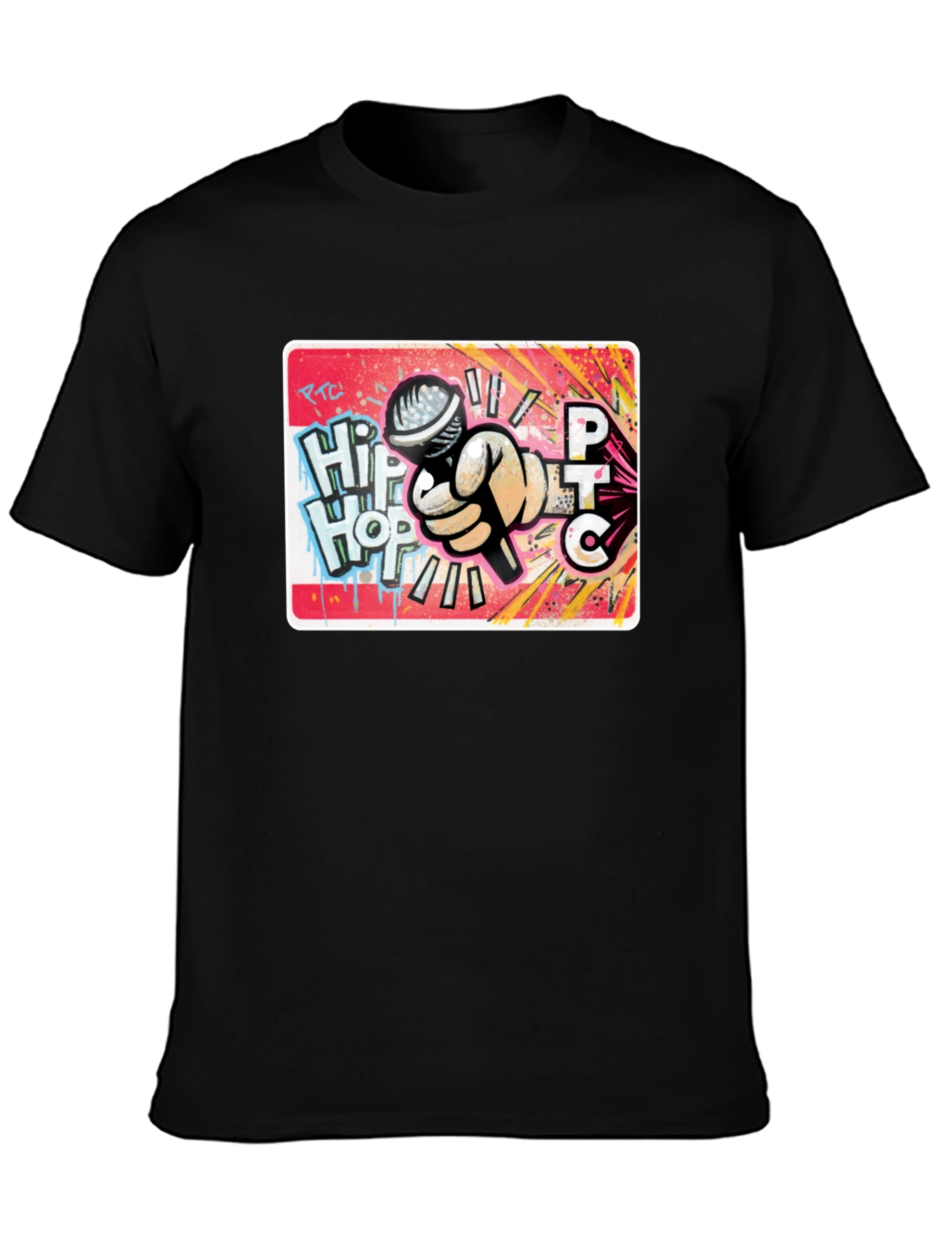 Hip Hop Microphone Graphic T-Shirt