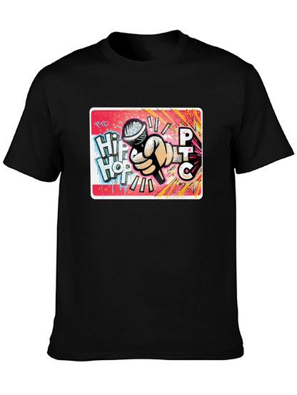 Hip Hop Microphone Graphic T-Shirt
