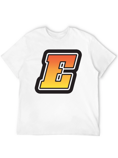 Bold Letter E Graphic Tee - Black T-Shirt