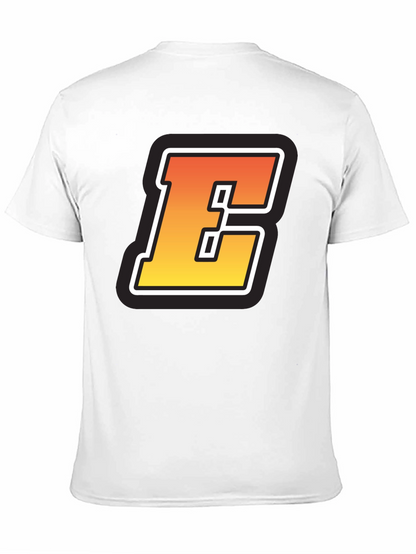 Bold Letter E Graphic Tee - Black T-Shirt