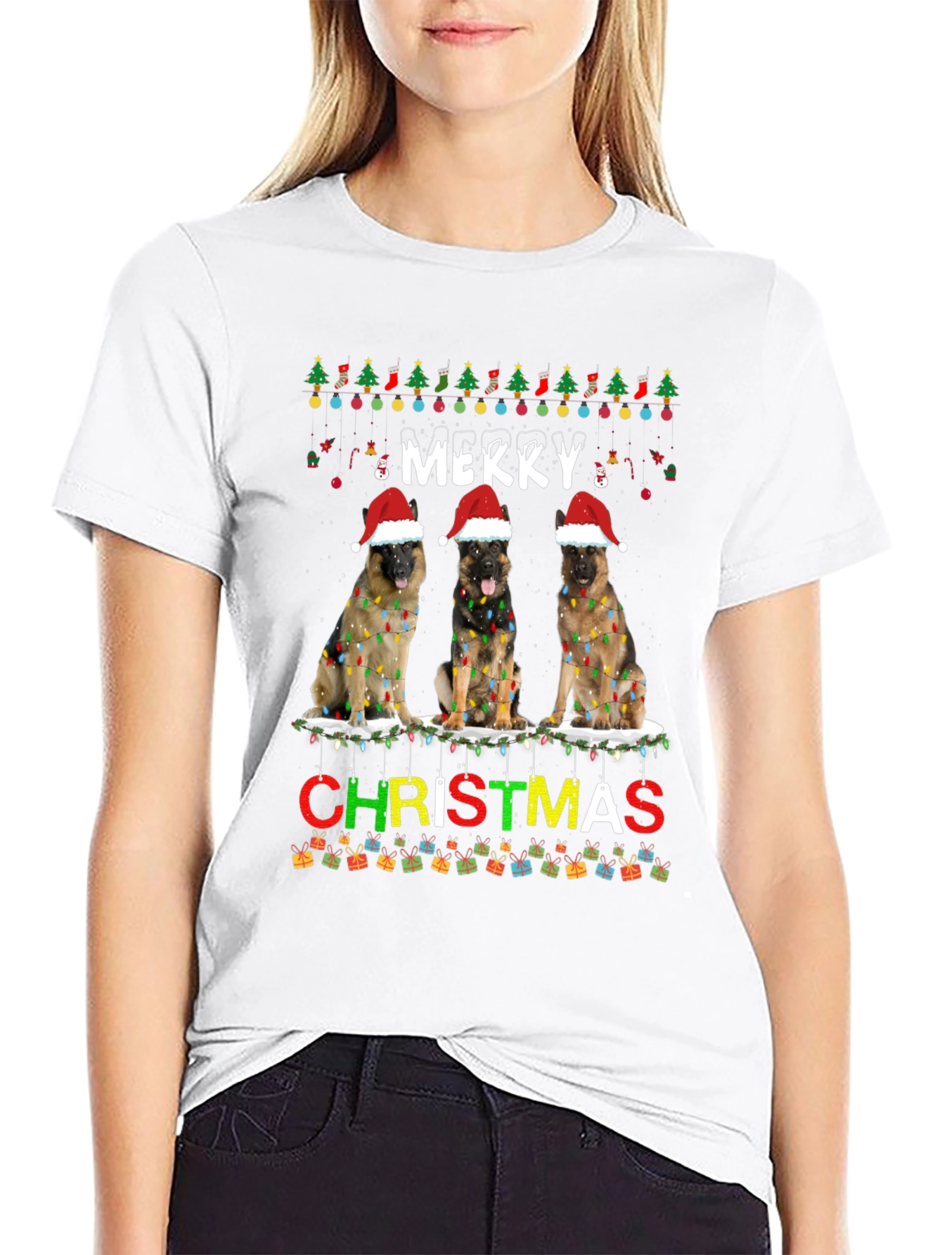 Merry Christmas Dog T-Shirt
