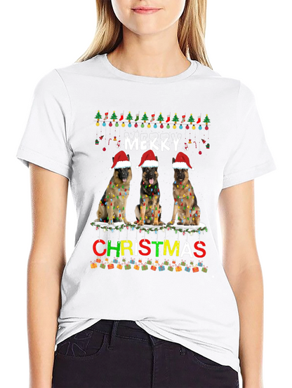 Merry Christmas Dog T-Shirt