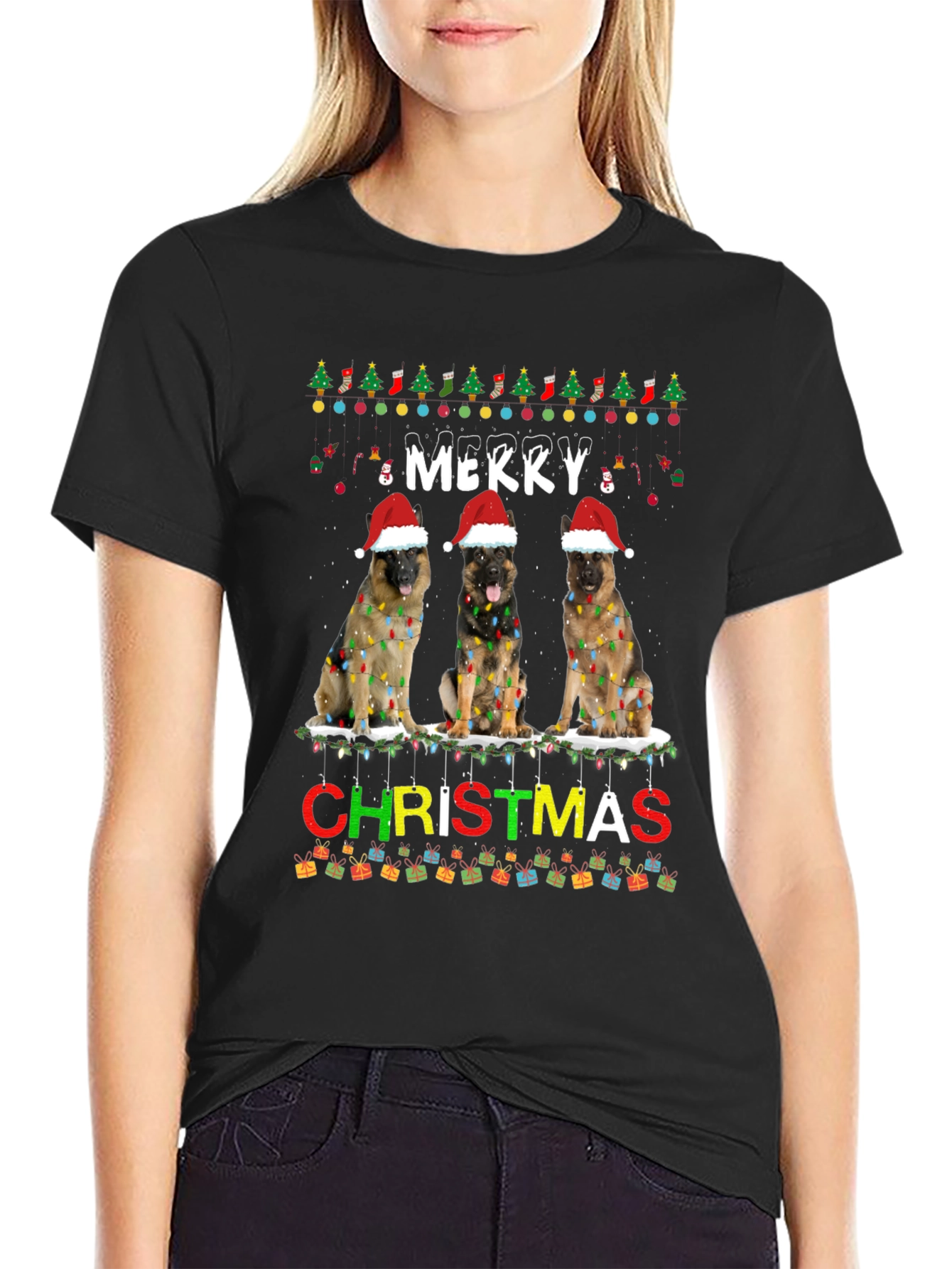 Merry Christmas Dog T-Shirt