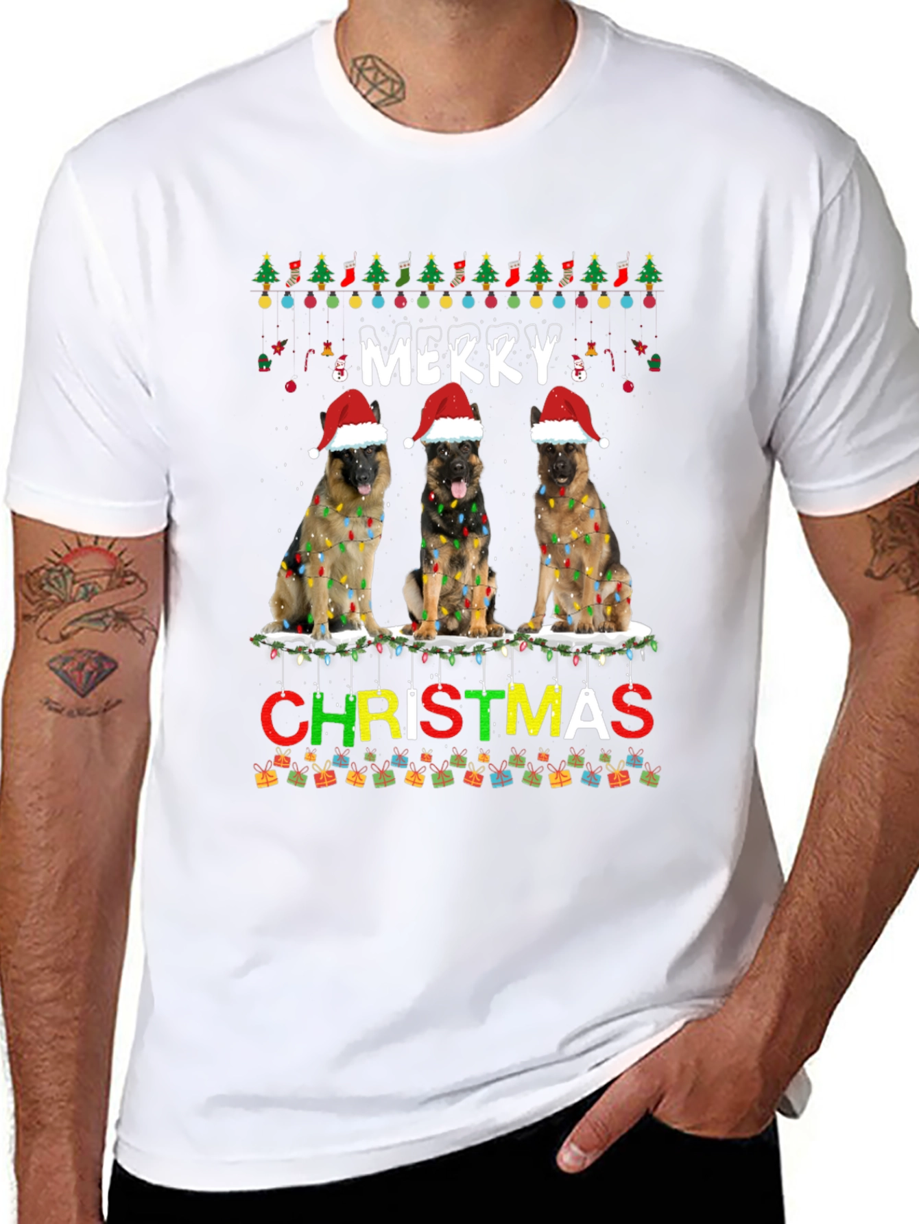 Merry Christmas Dog T-Shirt