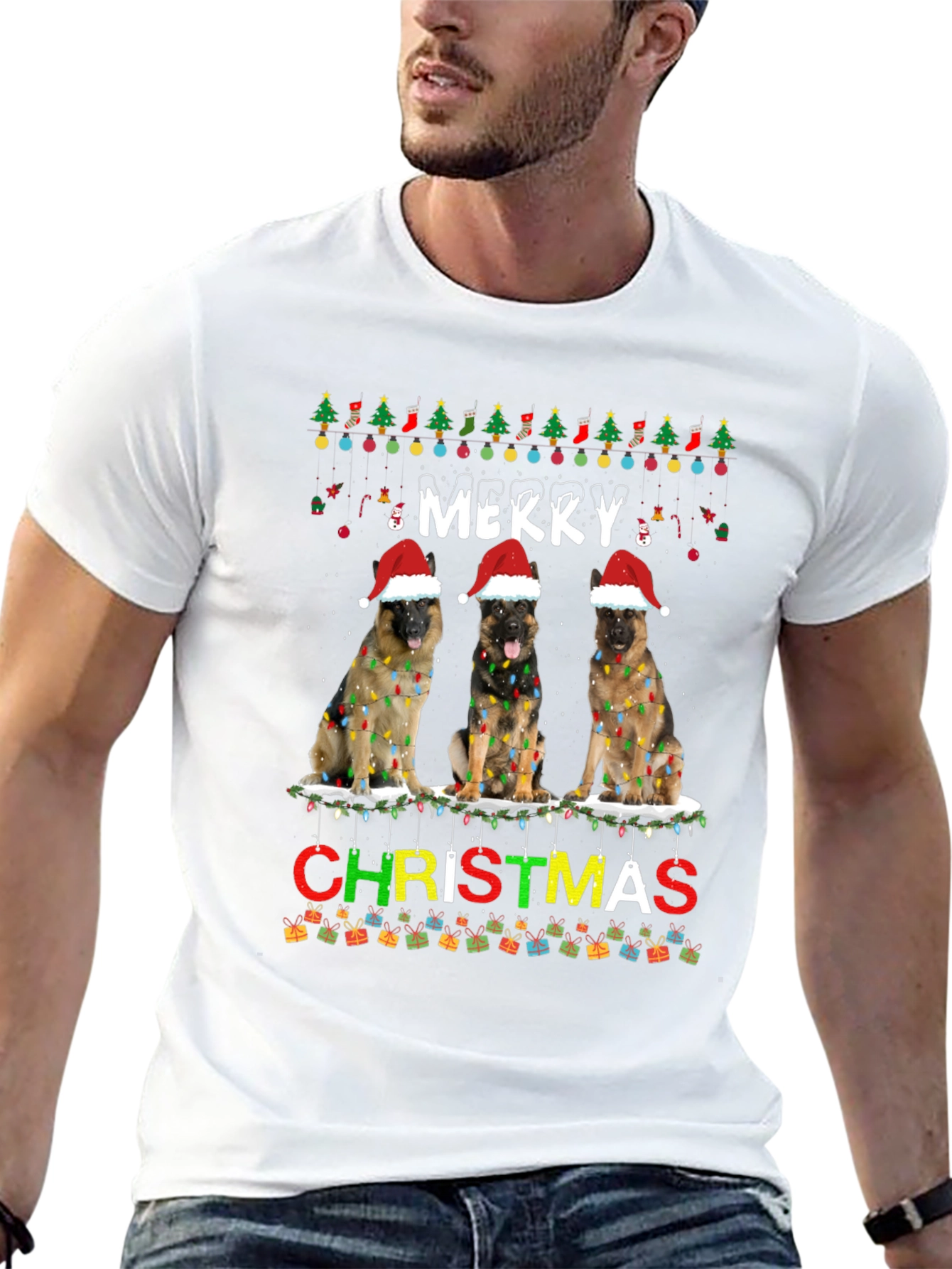 Merry Christmas Dog T-Shirt