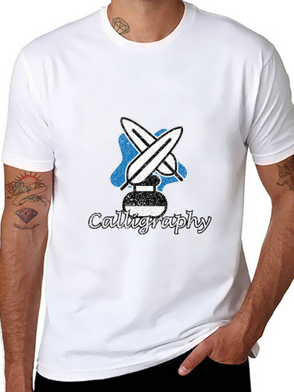 Calligraphy Tee - Artistic Ink Design