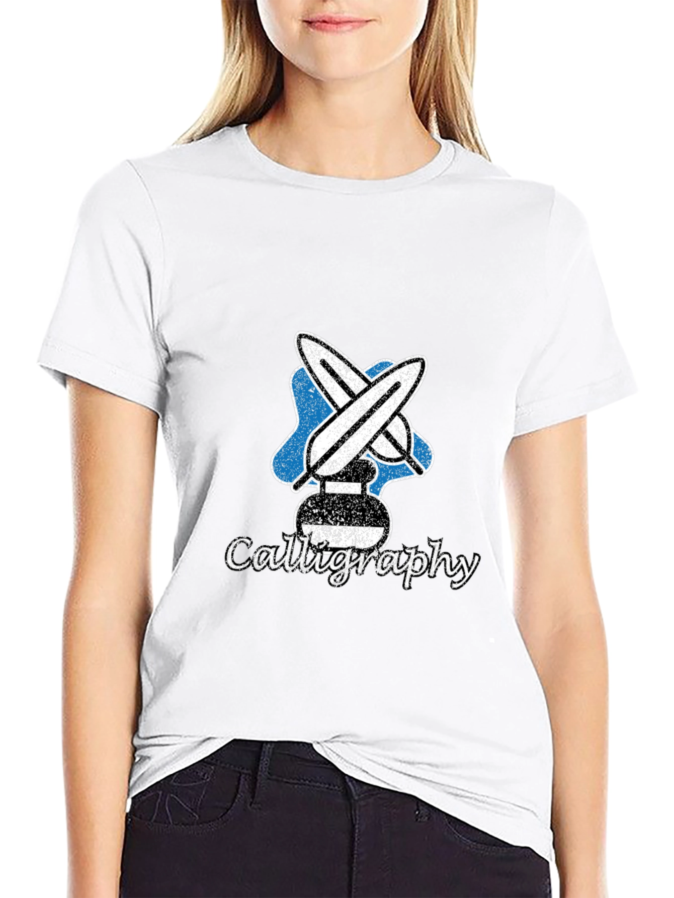 Calligraphy Tee - Artistic Ink Design