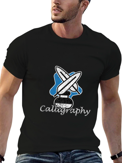 Calligraphy Tee - Artistic Ink Design